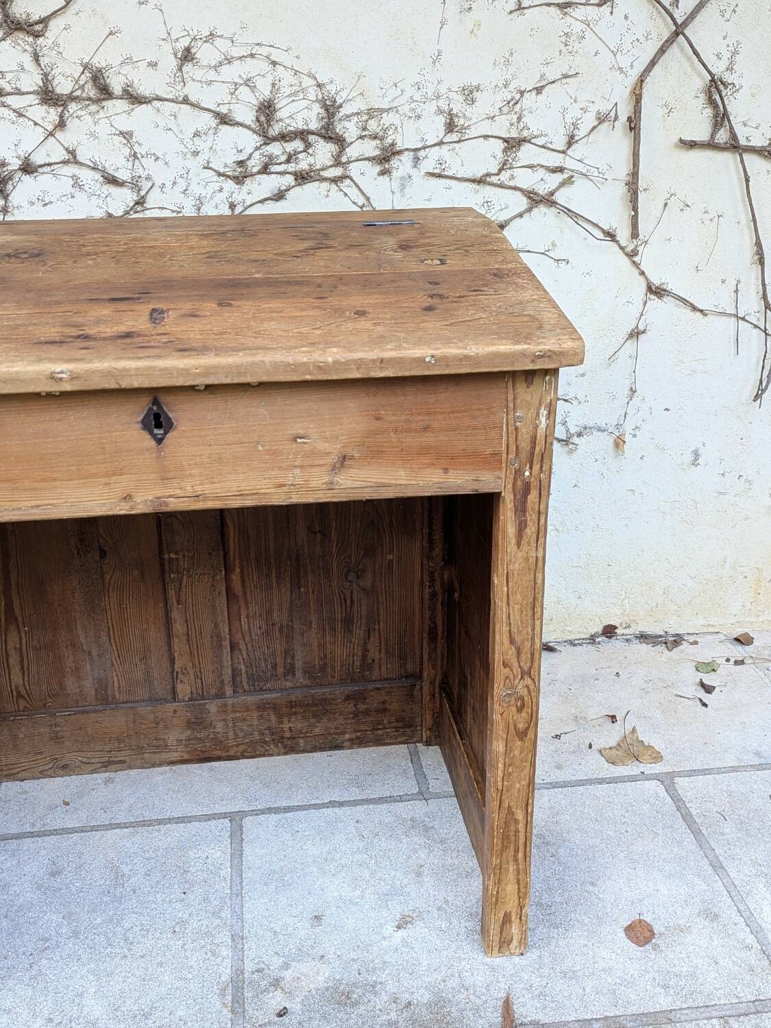 School desk with storage