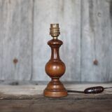 wood lamp, vintage wooden lamp base, table lamp, living room lamp