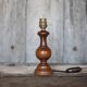 wood lamp, vintage wooden lamp base, table lamp, living room lamp