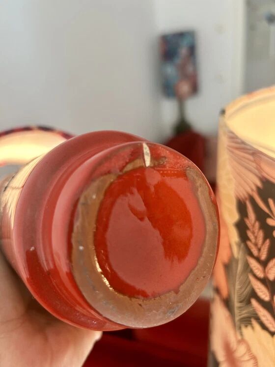 Bohostyle vintage cordless lamp suitable for balcony.