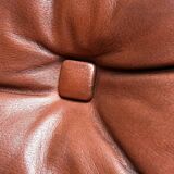 Pair of leather lounge chairs