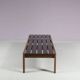 1960s Wengé wooden slat bench from the Netherlands