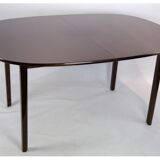Dark Mahogany Dining Table Designed by Ole Wancher Made by P. Jeppesen