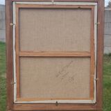 Oil on canvas framed The pheasant R. Tanguy 73 X 60 cm