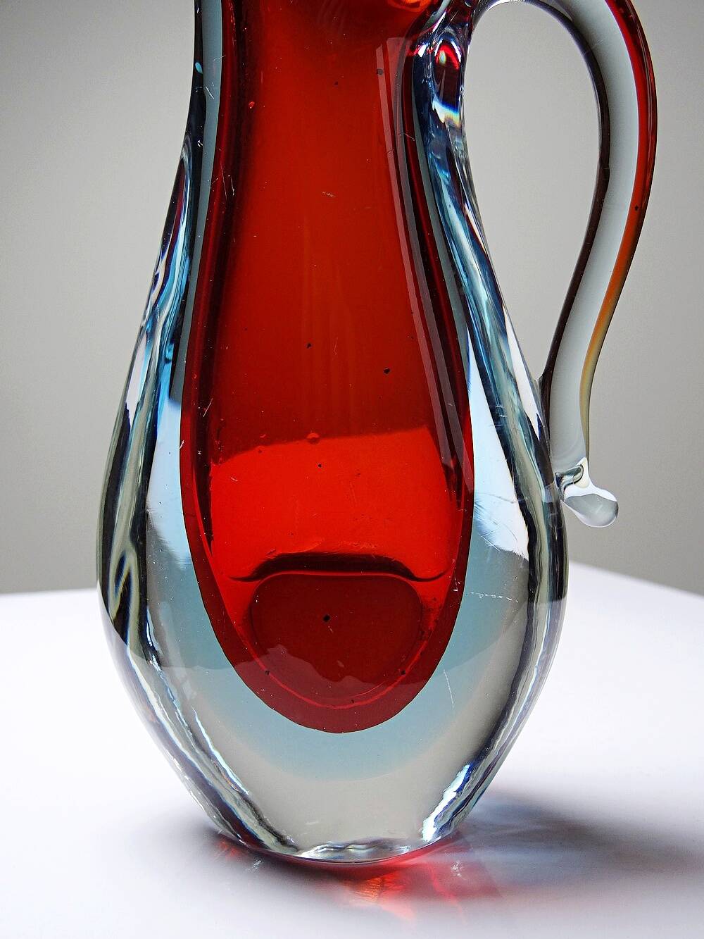 Vase pitcher submerged att. Flavio Poli, Murano 1960-1970