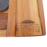 Wooden checkers and marquetry with storage