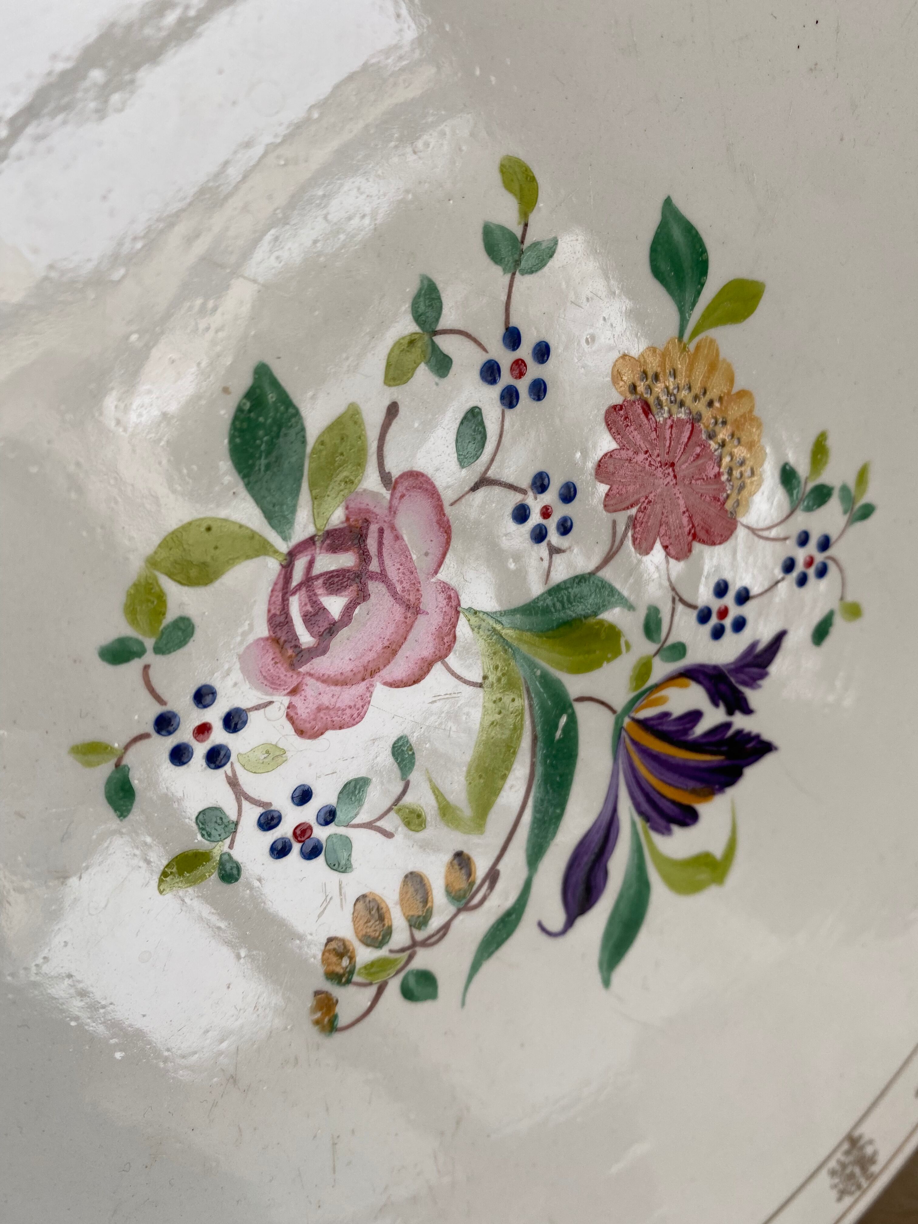 Antique cake dish Digoin France