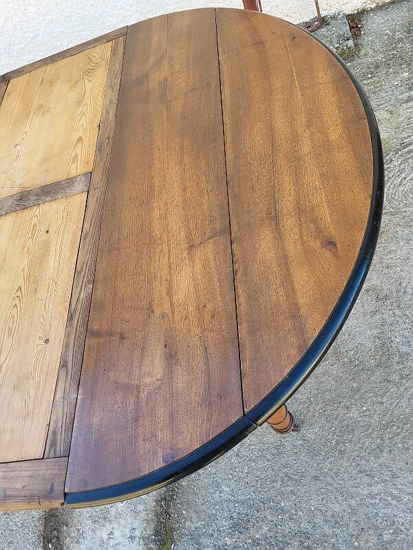 louis philippe 6-leged walnut table from the 19th century 320.50 cm long