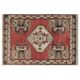 Vintage Small Rug. Handmade Door Mat. Turkish Seat Cover. Entryway Mat. Kitchen Rug