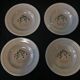 Series of four hollow plates Longwy 50s cherry blossoms