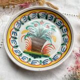 Ancienne Assiette Faïence Française Calotte Nevers XIXème