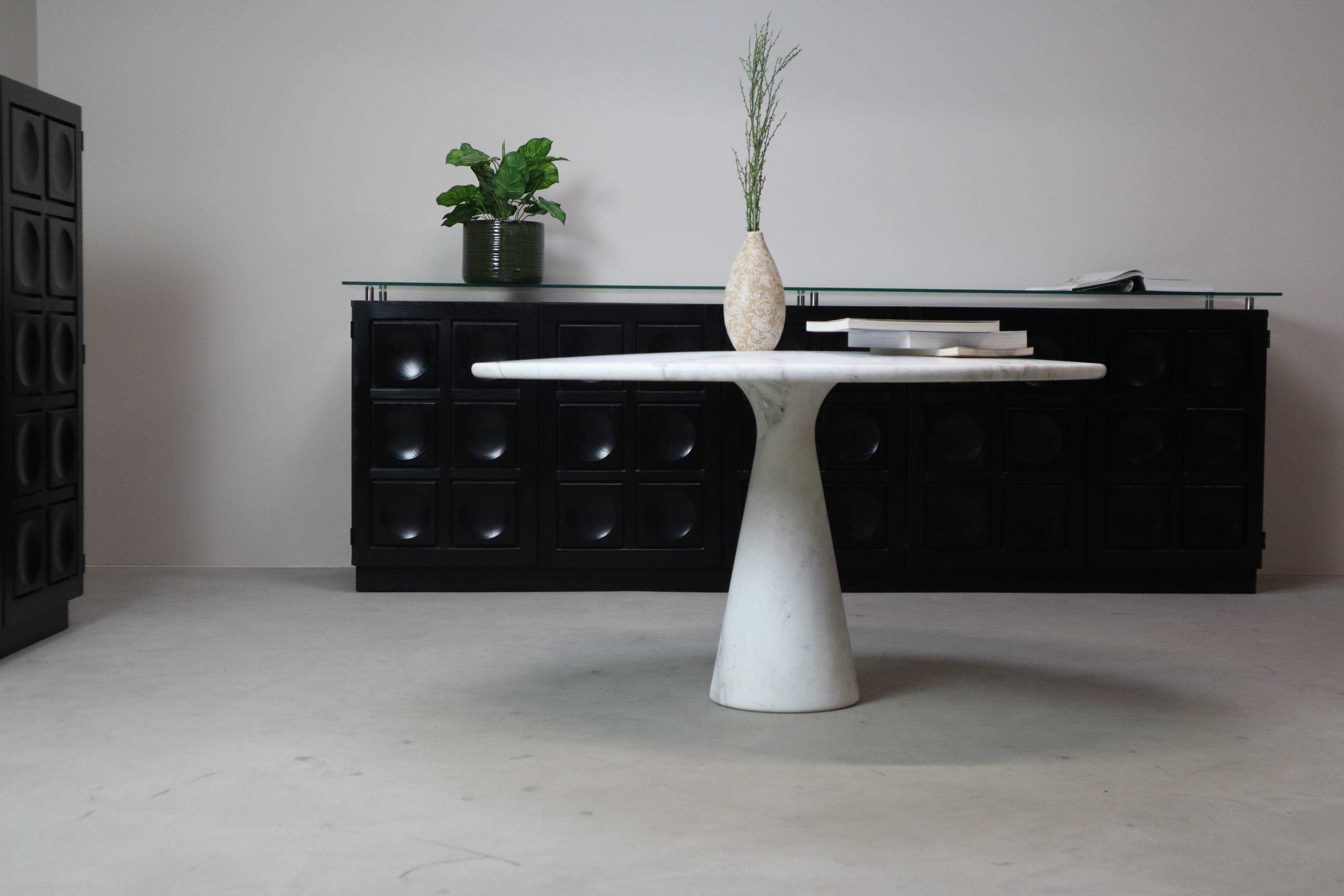 Angelo Mangiarotti ‘M1’ Dining Table in Solid Carrara Marble