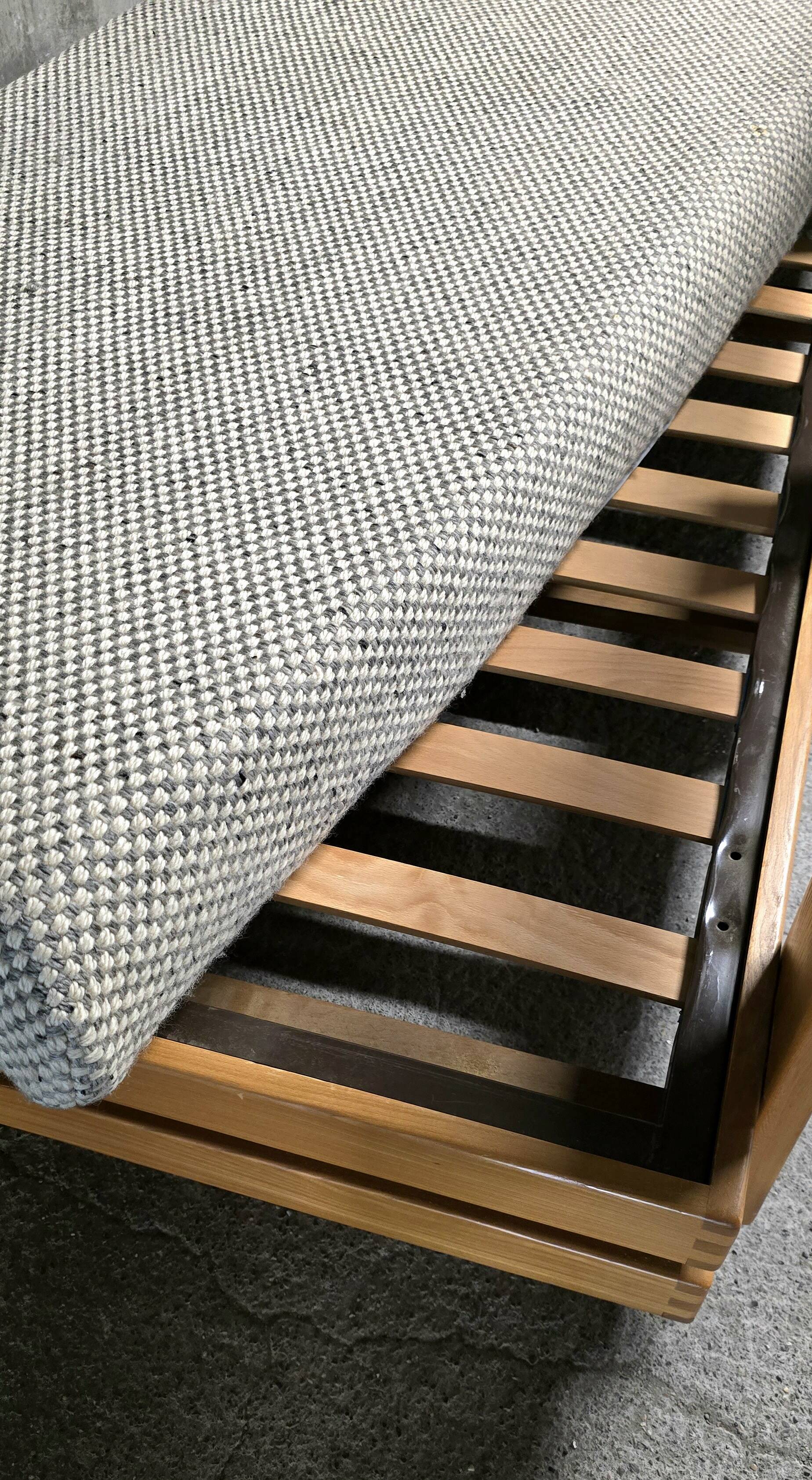 Sofa - daybed and armchair by Maison Regain 60/70 in vintage elm