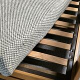 Sofa - daybed and armchair by Maison Regain 60/70 in vintage elm