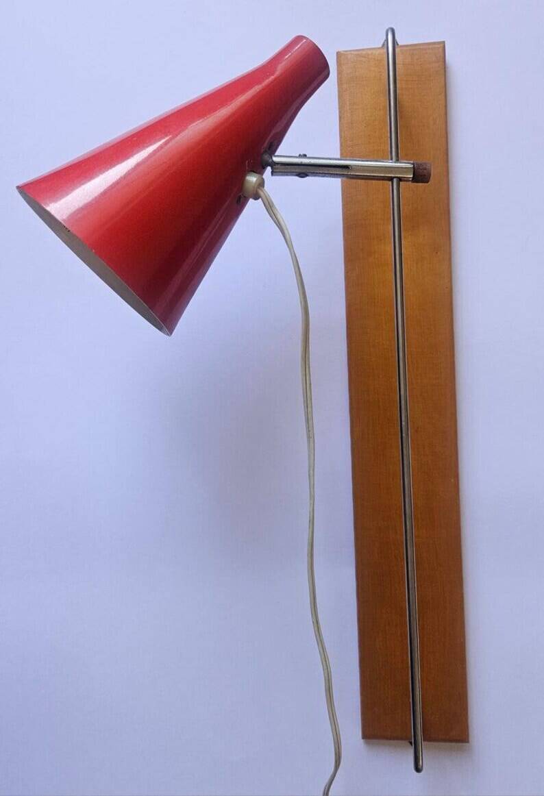 Rare Midcentury Wall Lamp Lidokov in style of Stilnovo, 1960s