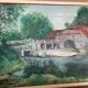 Tableau moulin à eau huile sur toile signée