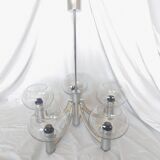 5-branched chandelier by Sciolari, Italy, space age, 1970