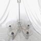 5-branched chandelier by Sciolari, Italy, space age, 1970