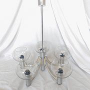 5-branched chandelier by Sciolari, Italy, space age, 1970