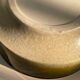 Large vintage ceramic bowl in olive green enamel - 1970s