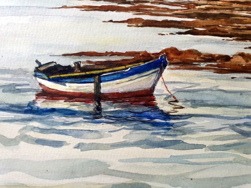 André Duculty (1912-1990) Watercolor on paper "Kérity, Penmarc'h, Finistère" Signed lower right