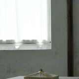 Swedish mid-century ceiling lamp with brass details, 1950s.