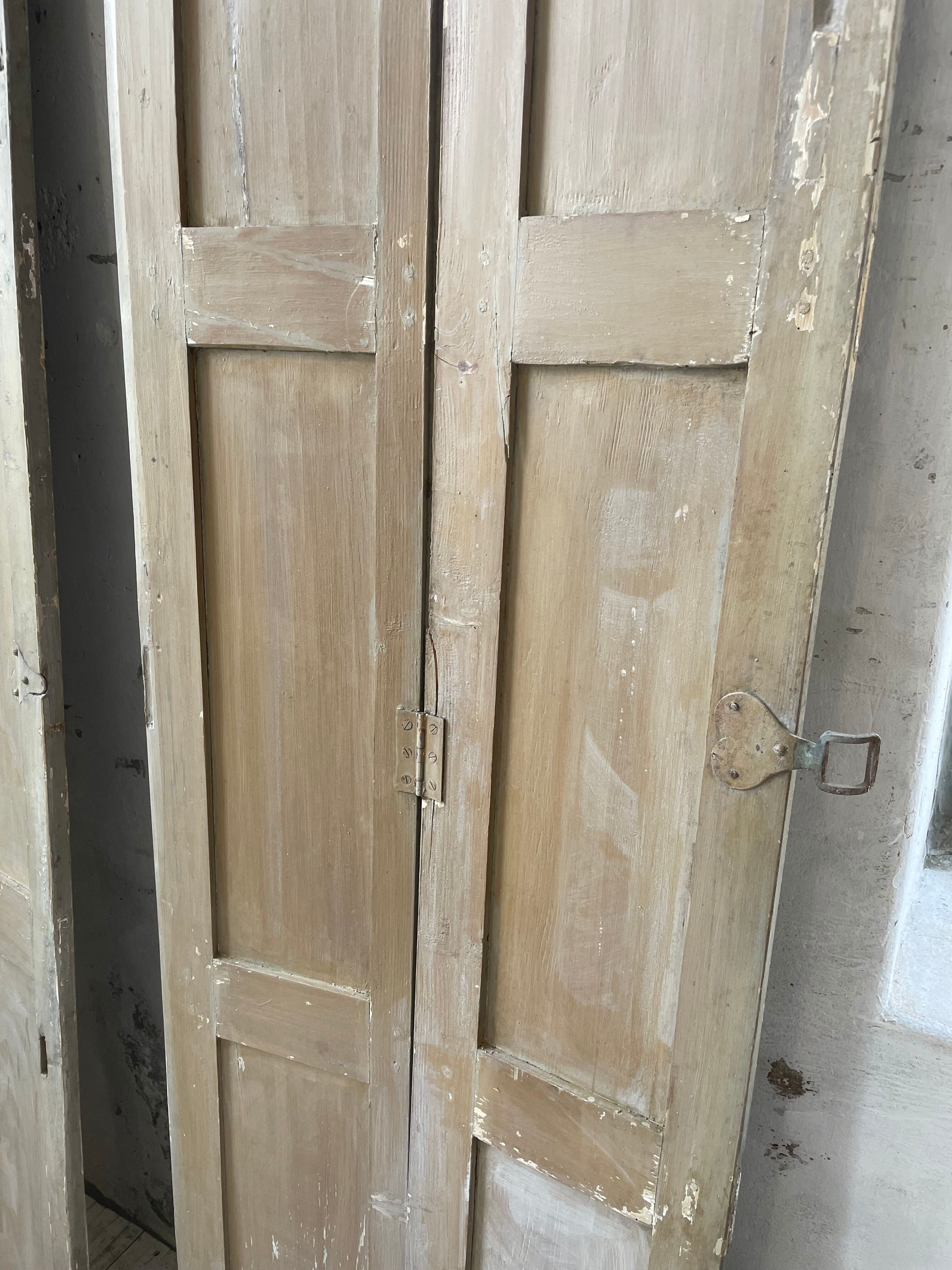 Trio of shutters louvers patina blue gray