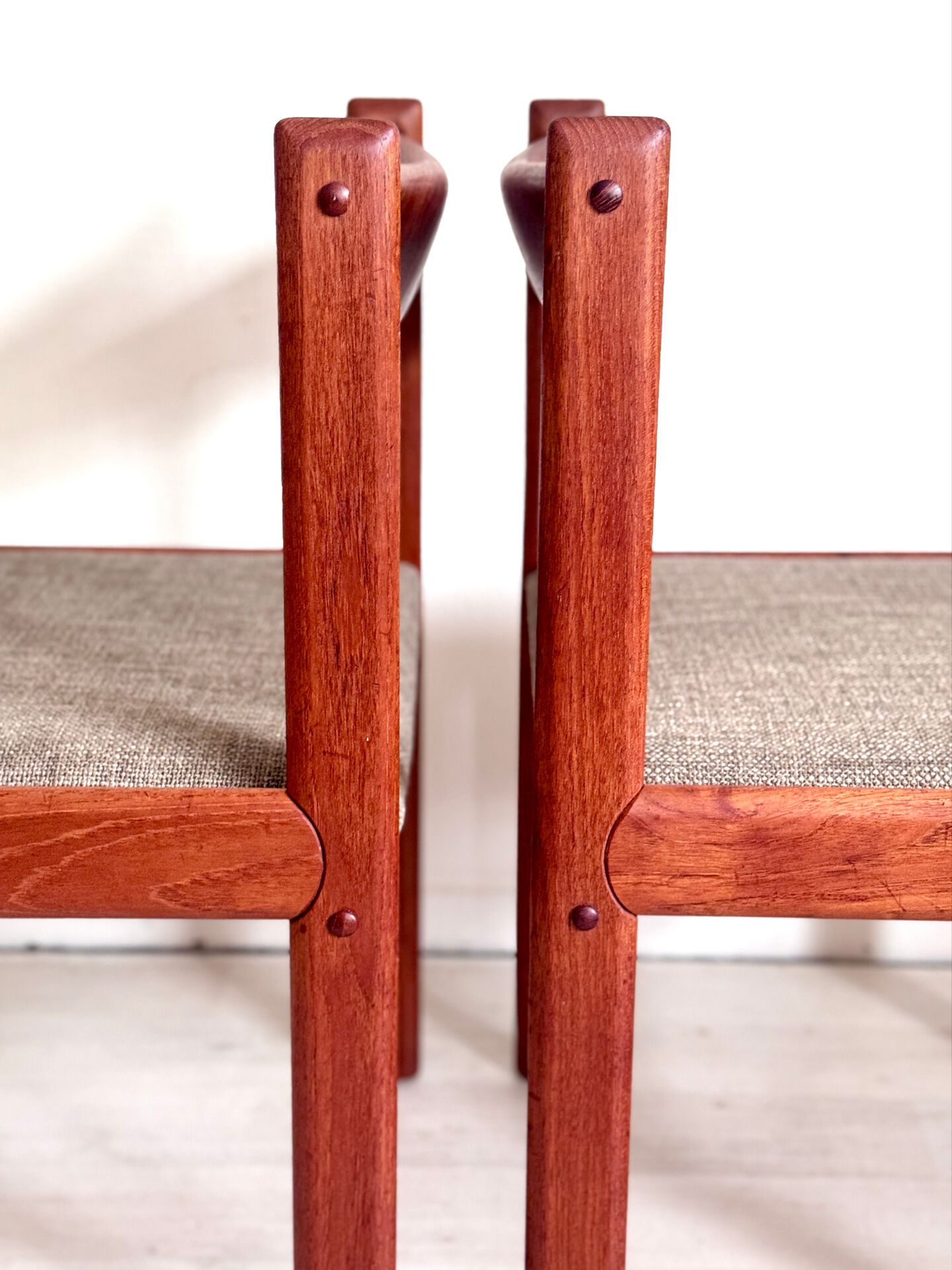 4 eetkamerstoelen H.W. Klein voor Bramin – teakhout – jaren 60