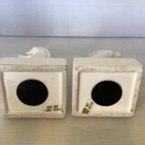 Pair of white horse bookends