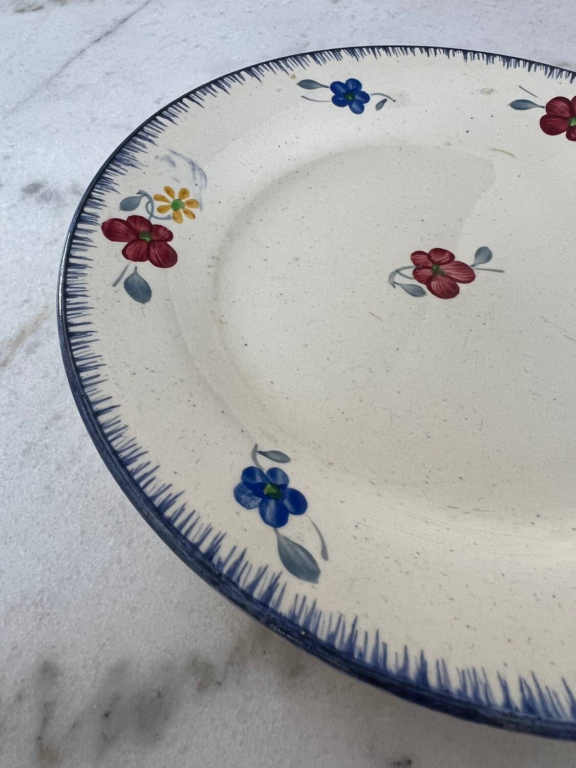Mary-Lou Plate Hand Painted Digoin Sarreguemines France