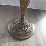 Sculpted candle holder with 3 bronze branches
