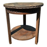 Table d'appoint ancienne en bois sculpté