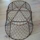 Panier ancien en métal + fil de fer
