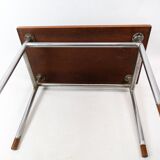 Coffee table in teak and legs in metal, designed by Hans J. Wegner, 1960s