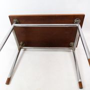 Coffee table in teak and legs in metal, designed by Hans J. Wegner, 1960s