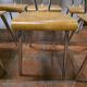 7 vintage school chairs in chrome metal from the 1970s