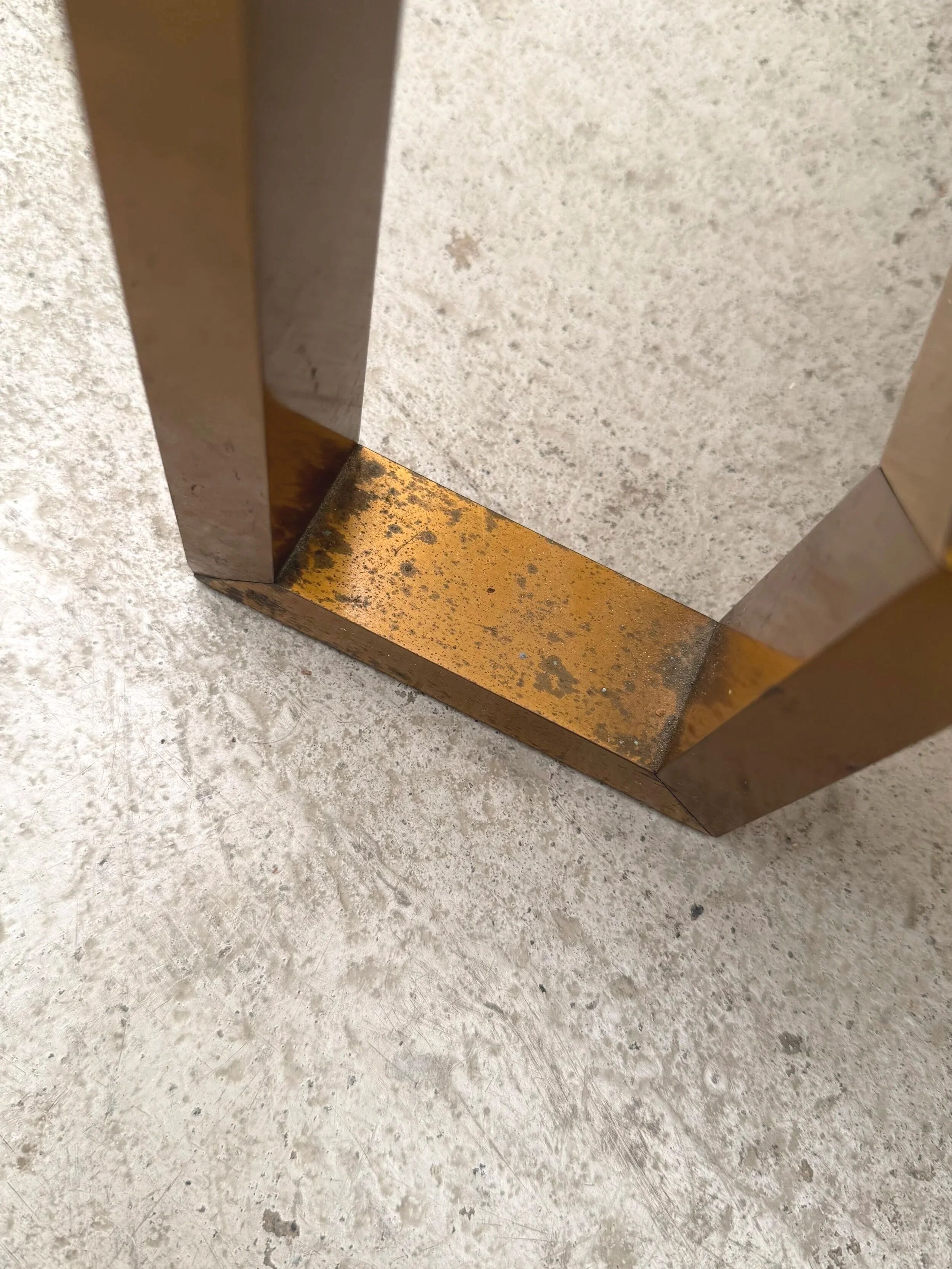 Metal and glass coffee table, 1970