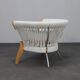 Fauteuil italien fabriqué à la main par Driade en bois, corde et cuir, Italie, années 1990