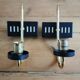 Paire d'appliques laiton et verre 1960