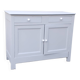 Parisian sideboard 2 doors 2 drawers buckwheat gray solid oak