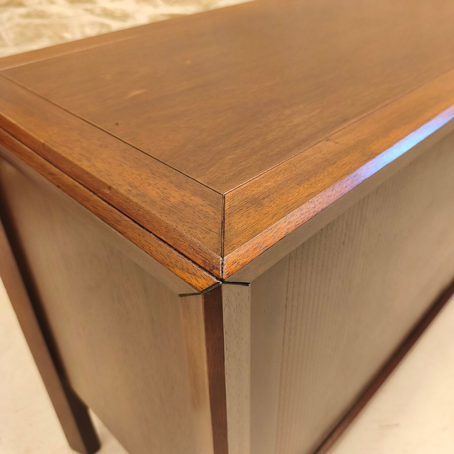 Vintage Scandinavian design sideboard with tambour doors