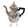 Empire-style silver-plated coffee pot with eagle head spout.