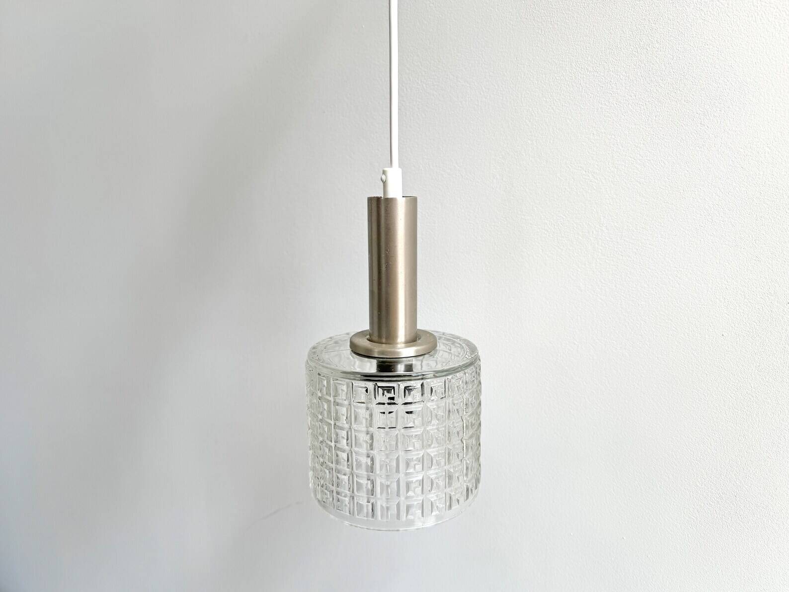 Vintage glass hanging lamp
