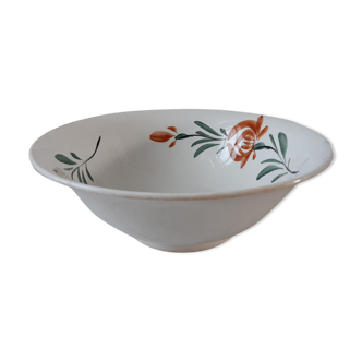 Salad bowl earthenware new Givors years 30-40