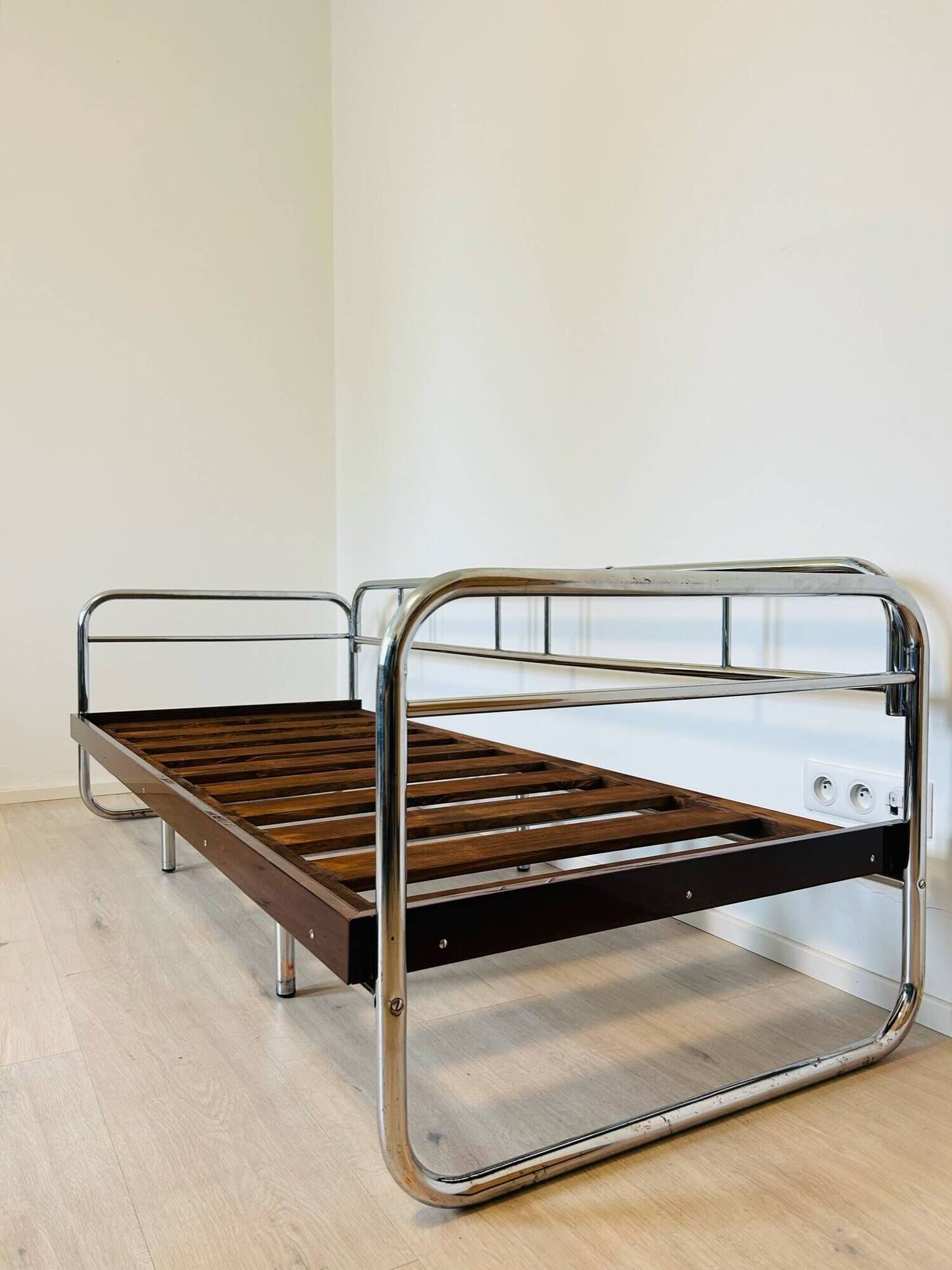 Canapé Bauhaus en Acier Tubulaire de Robert Slezak, 1930s