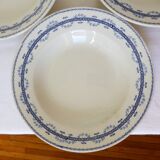 3 assiettes creuses en terre de fer Gien modèle Austerlitz 2106211