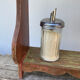 Wall spice shelf patinated wood vintage antique storage