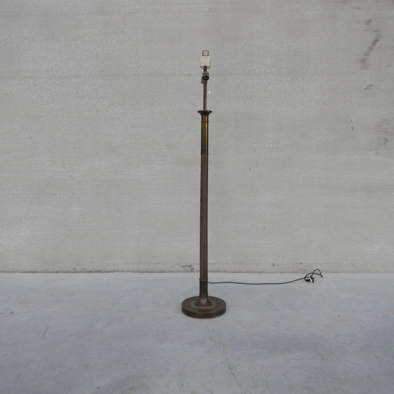 French Mid-Century Brass Floor Lamp