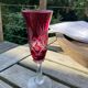 7 flûtes à champagne en verre gravé