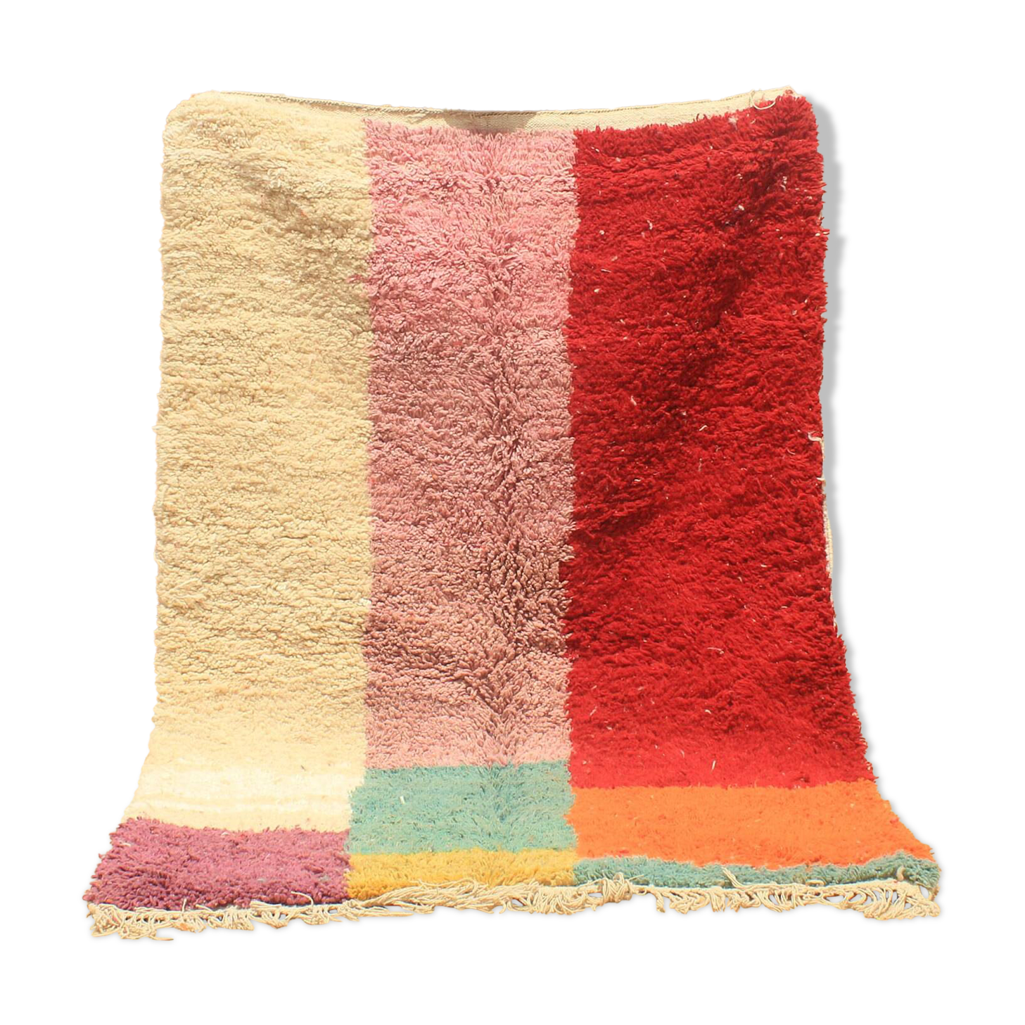 Unique Moroccan rug in natural wool 3x2 m